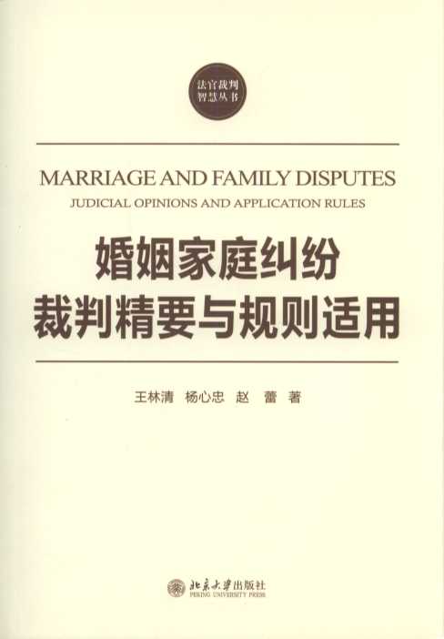婚姻家庭纠纷裁判精要与规则适用/法官裁判智慧丛书